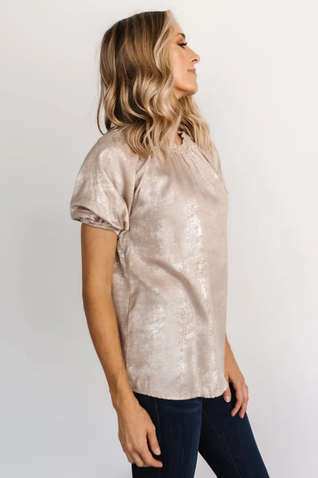 Baltic Born Blouses and Shirts Angelica Shimmer Top Champagne 8211 Women Baltic Born Blouses and Shirts Angelica Shimmer Top Champagne 8211 Women