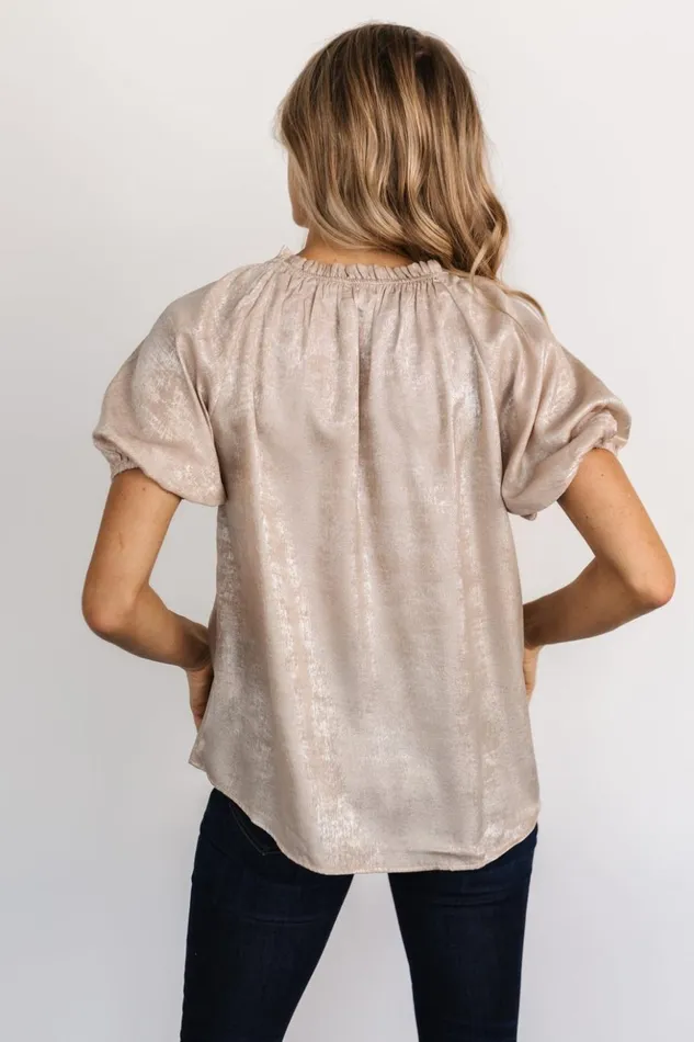 Baltic Born Blouses and Shirts Angelica Shimmer Top Champagne 8211 Women Baltic Born Blouses and Shirts Angelica Shimmer Top Champagne 8211 Women