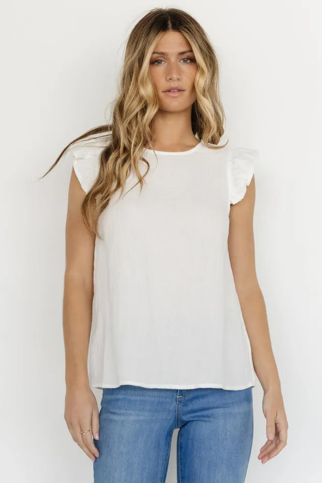 Baltic Born Blouses and Shirts Arlowe Ruffle Top White 8211 Women