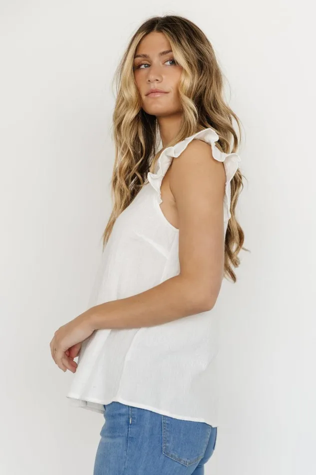 Baltic Born Blouses and Shirts Arlowe Ruffle Top White 8211 Women Baltic Born Blouses and Shirts Arlowe Ruffle Top White 8211 Women