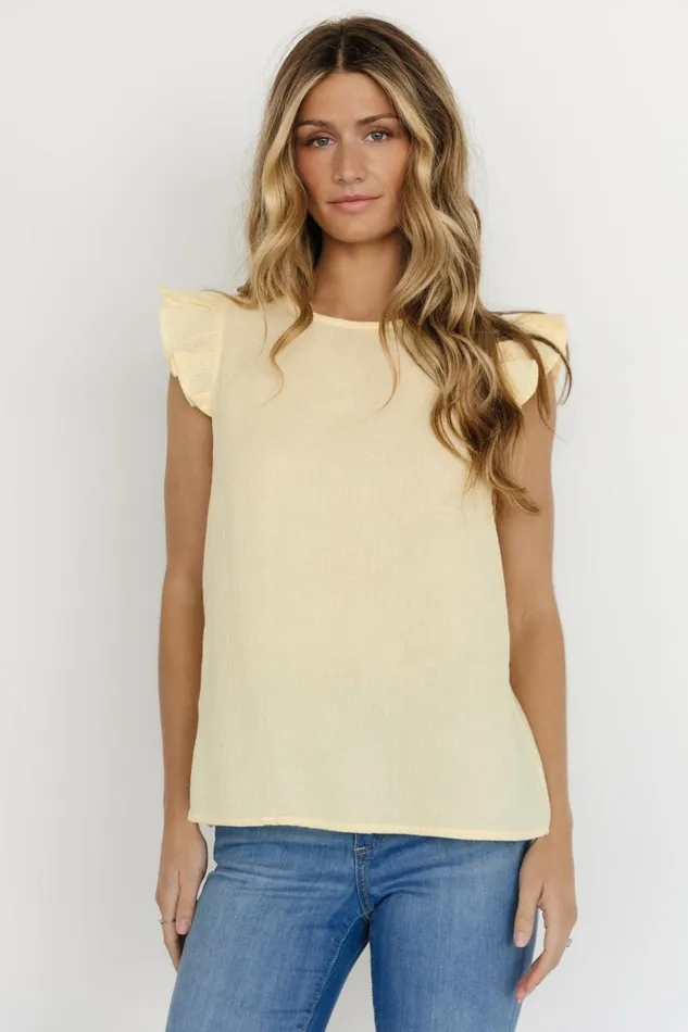 Baltic Born Blouses and Shirts Arlowe Ruffle Top Yellow 8211 Women