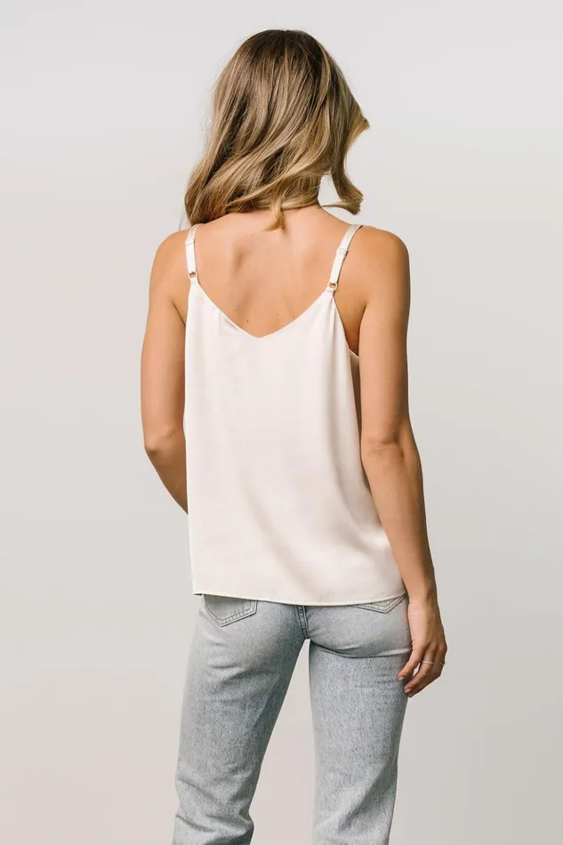 Baltic Born Blouses and Shirts Britt Satin Tank Top Cream 8211 Women Baltic Born Blouses and Shirts Britt Satin Tank Top Cream 8211 Women