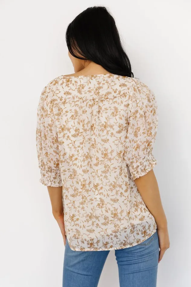 Baltic Born Blouses and Shirts Cordova Top Cream Multi Floral 8211 Women Baltic Born Blouses and Shirts Cordova Top Cream Multi Floral 8211 Women