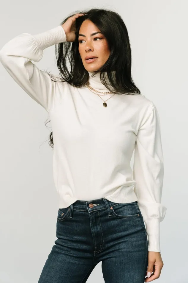 Baltic Born Blouses and Shirts Danica Turtleneck Knit Top Ivory 8211 Women Baltic Born Blouses and Shirts Danica Turtleneck Knit Top Ivory 8211 Women