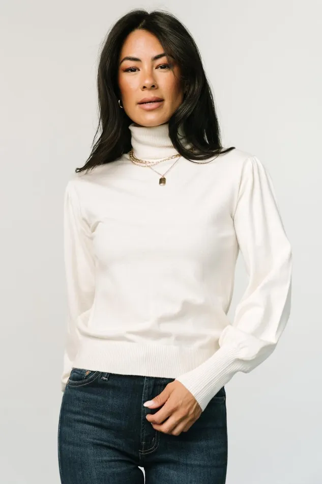 Baltic Born Blouses and Shirts Danica Turtleneck Knit Top Ivory 8211 Women Baltic Born Blouses and Shirts Danica Turtleneck Knit Top Ivory 8211 Women