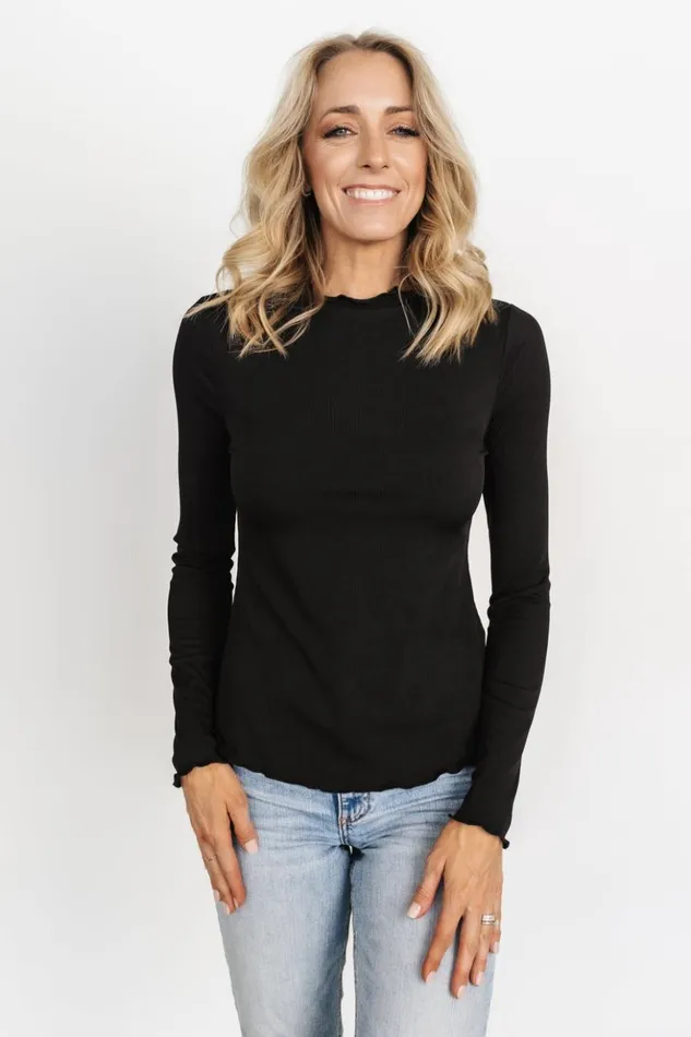 Baltic Born Blouses and Shirts Gale Ribbed Top Black 8211 Women