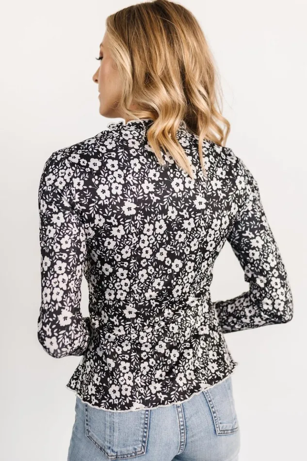 Baltic Born Blouses and Shirts Gale Ribbed Top Black White 8211 Women Baltic Born Blouses and Shirts Gale Ribbed Top Black White 8211 Women