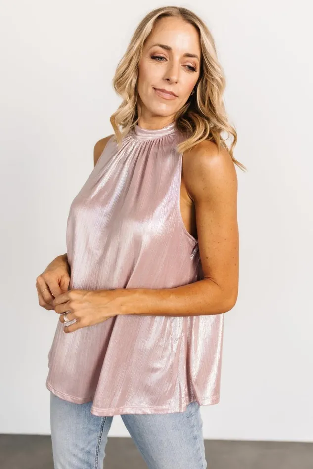Baltic Born Blouses and Shirts Halo Shimmer Tank Top Pink 8211 Women