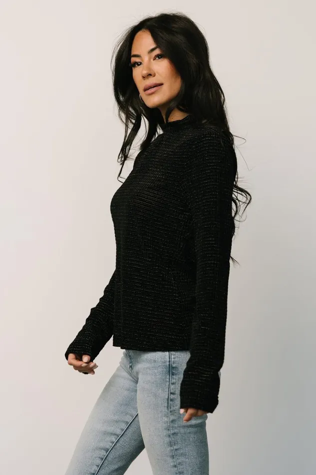Baltic Born Blouses and Shirts Joss Velvet Top Black 8211 Women Baltic Born Blouses and Shirts Joss Velvet Top Black 8211 Women