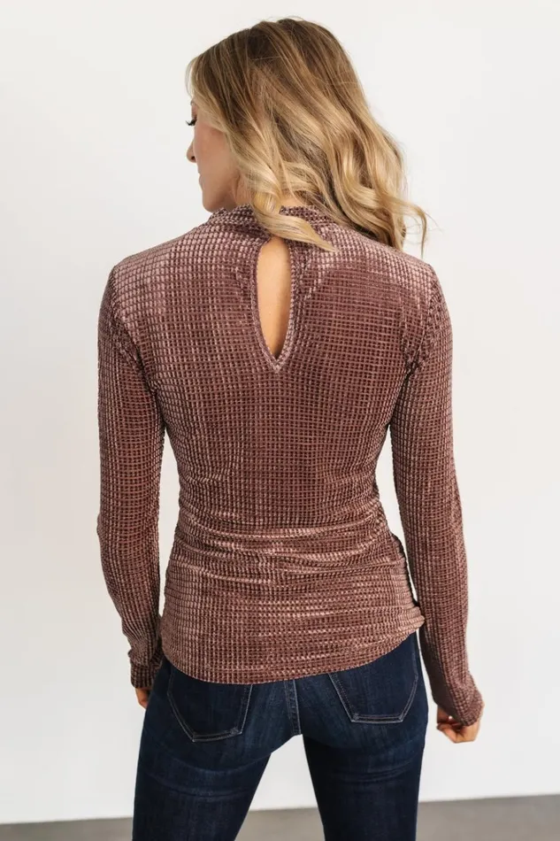 Baltic Born Blouses and Shirts Joss Velvet Top Dusty Clove 8211 Women Baltic Born Blouses and Shirts Joss Velvet Top Dusty Clove 8211 Women