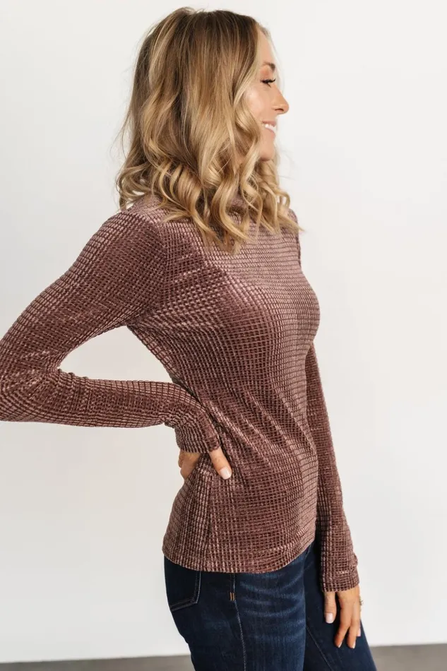 Baltic Born Blouses and Shirts Joss Velvet Top Dusty Clove 8211 Women Baltic Born Blouses and Shirts Joss Velvet Top Dusty Clove 8211 Women
