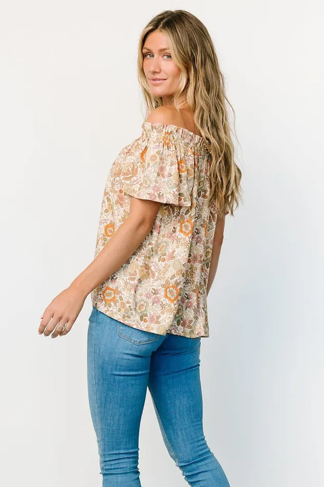 Baltic Born Blouses and Shirts Jude Boho Top Cream Multi 8211 Women Baltic Born Blouses and Shirts Jude Boho Top Cream Multi 8211 Women