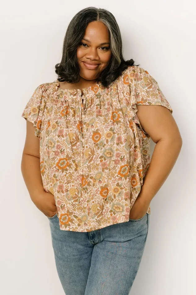 Baltic Born Blouses and Shirts Jude Boho Top Cream Multi 8211 Women Baltic Born Blouses and Shirts Jude Boho Top Cream Multi 8211 Women