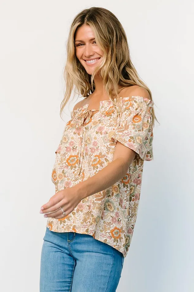 Baltic Born Blouses and Shirts Jude Boho Top Cream Multi 8211 Women Baltic Born Blouses and Shirts Jude Boho Top Cream Multi 8211 Women