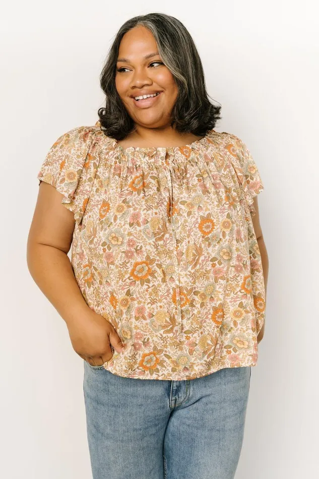 Baltic Born Blouses and Shirts Jude Boho Top Cream Multi 8211 Women Baltic Born Blouses and Shirts Jude Boho Top Cream Multi 8211 Women