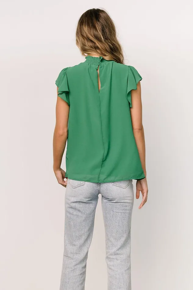 Baltic Born Blouses and Shirts Leah Mock Neck Top Green 8211 Women Baltic Born Blouses and Shirts Leah Mock Neck Top Green 8211 Women
