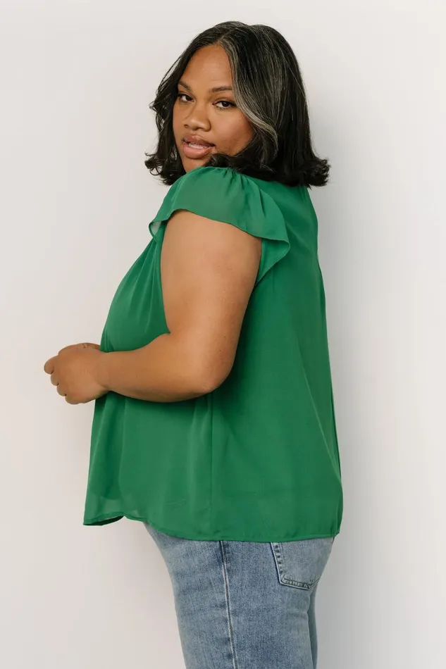Baltic Born Blouses and Shirts Leah Mock Neck Top Green 8211 Women Baltic Born Blouses and Shirts Leah Mock Neck Top Green 8211 Women