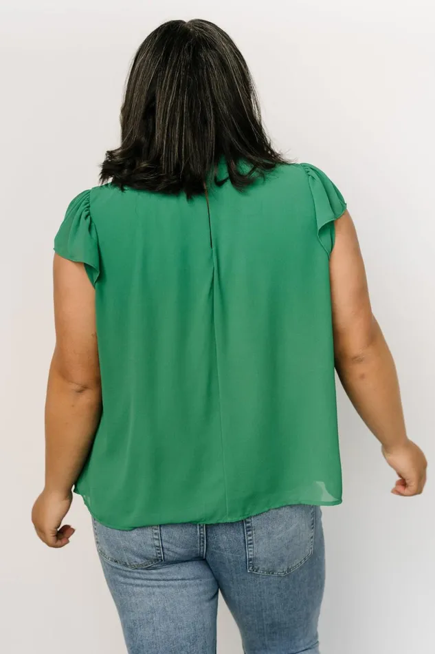 Baltic Born Blouses and Shirts Leah Mock Neck Top Green 8211 Women Baltic Born Blouses and Shirts Leah Mock Neck Top Green 8211 Women