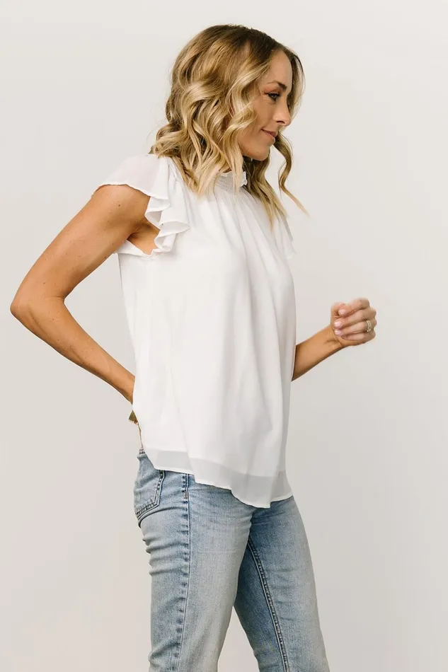 Baltic Born Blouses and Shirts Leah Mock Neck Top Off White 8211 Women Baltic Born Blouses and Shirts Leah Mock Neck Top Off White 8211 Women