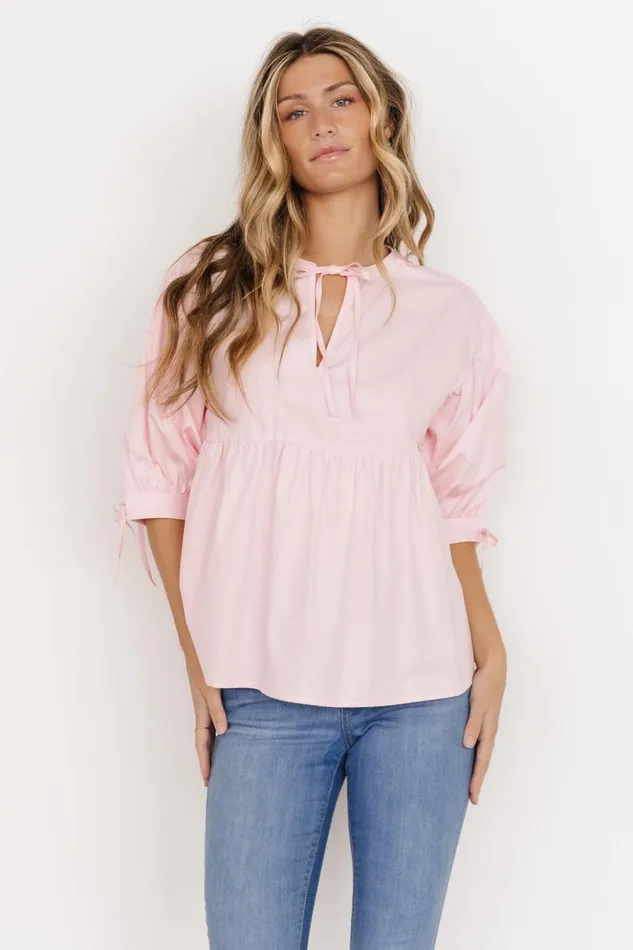 Baltic Born Blouses and Shirts Lexi Tie Top Pink 8211 Women