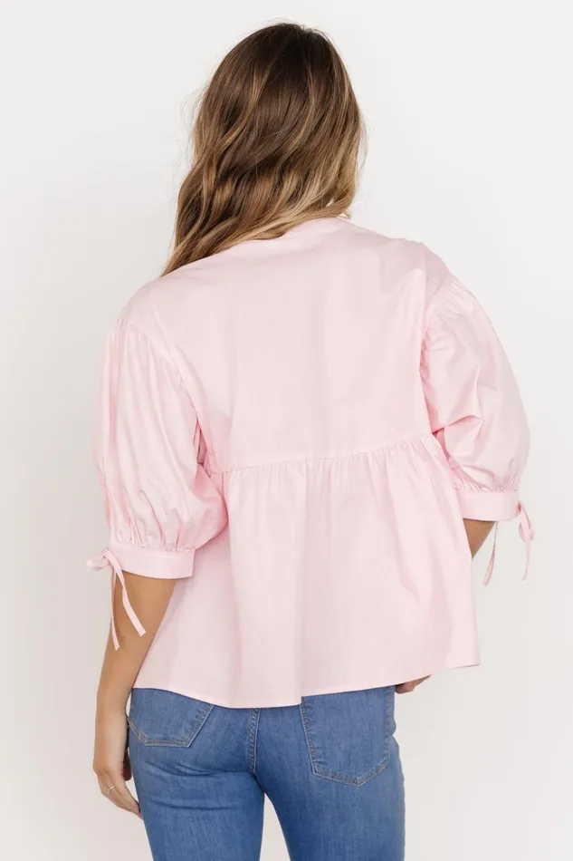 Baltic Born Blouses and Shirts Lexi Tie Top Pink 8211 Women