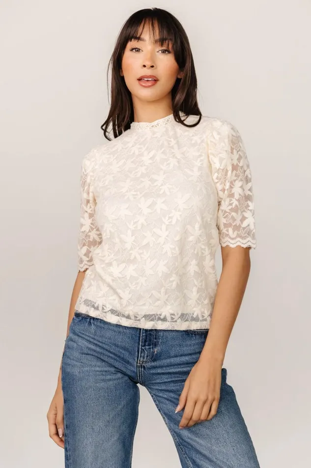 Baltic Born Blouses and Shirts Lottie Lace Top Cream 8211 Women