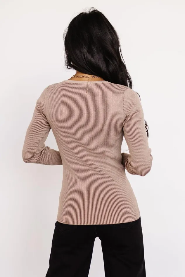 Baltic Born Blouses and Shirts Maria Sweetheart Ribbed Top Tan 8211 Women Baltic Born Blouses and Shirts Maria Sweetheart Ribbed Top Tan 8211 Women