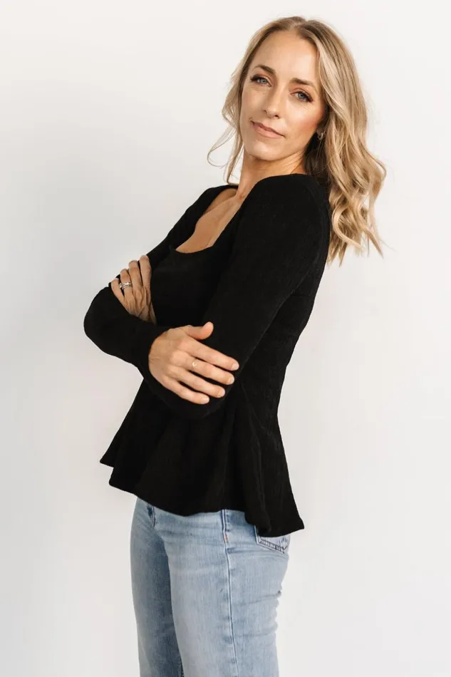 Baltic Born Blouses and Shirts Murphy Square Neck Top Black 8211 Women Baltic Born Blouses and Shirts Murphy Square Neck Top Black 8211 Women