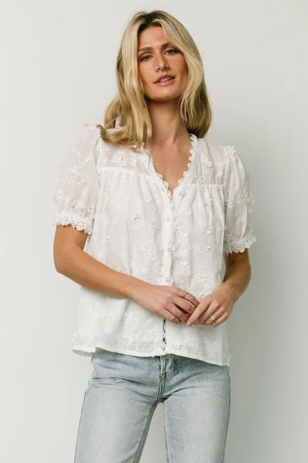 Baltic Born Blouses and Shirts Pauline Embossed Top Off White 8211 Women Baltic Born Blouses and Shirts Pauline Embossed Top Off White 8211 Women