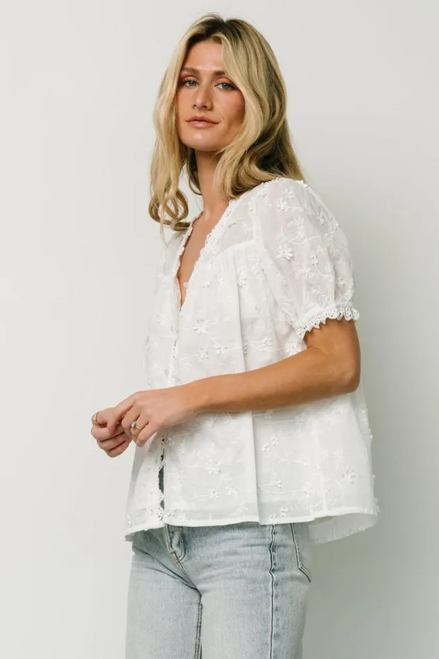 Baltic Born Blouses and Shirts Pauline Embossed Top Off White 8211 Women Baltic Born Blouses and Shirts Pauline Embossed Top Off White 8211 Women