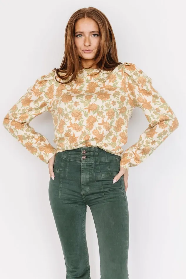 Baltic Born Blouses and Shirts Porter Sweater Ivory Multi Floral 8211 Women Baltic Born Blouses and Shirts Porter Sweater Ivory Multi Floral 8211 Women