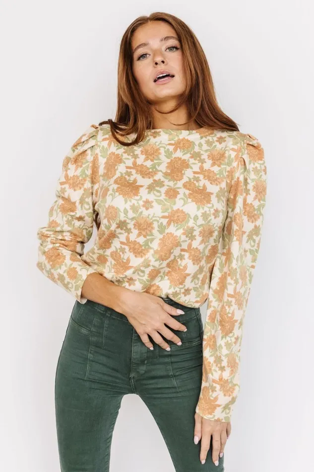 Baltic Born Blouses and Shirts Porter Sweater Ivory Multi Floral 8211 Women Baltic Born Blouses and Shirts Porter Sweater Ivory Multi Floral 8211 Women