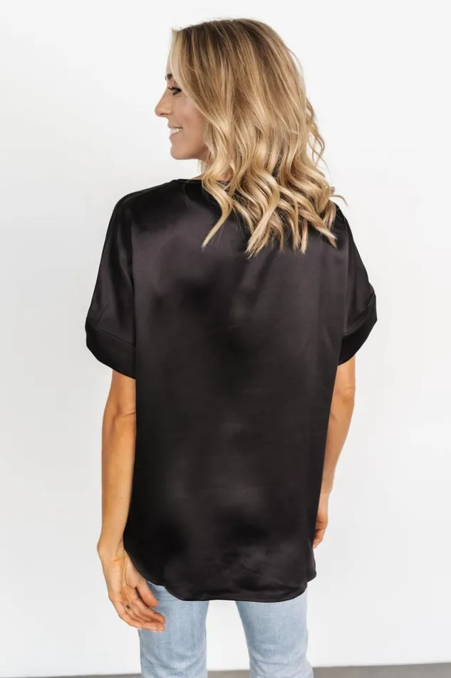 Baltic Born Blouses and Shirts Rory Satin Top Black 8211 Women Baltic Born Blouses and Shirts Rory Satin Top Black 8211 Women