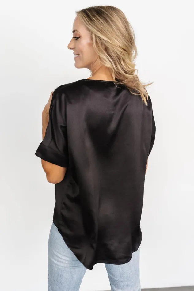 Baltic Born Blouses and Shirts Rory Satin Top Black 8211 Women Baltic Born Blouses and Shirts Rory Satin Top Black 8211 Women