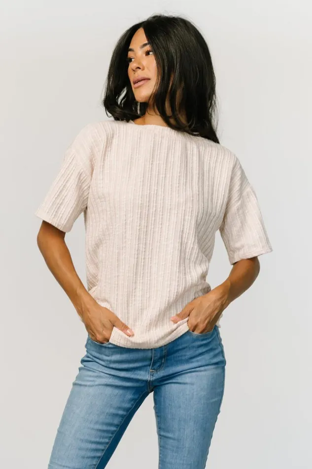 Baltic Born Blouses and Shirts Roxi Open Back Tie Top Natural 8211 Women