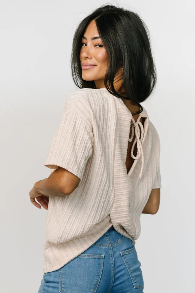 Baltic Born Blouses and Shirts Roxi Open Back Tie Top Natural 8211 Women Baltic Born Blouses and Shirts Roxi Open Back Tie Top Natural 8211 Women