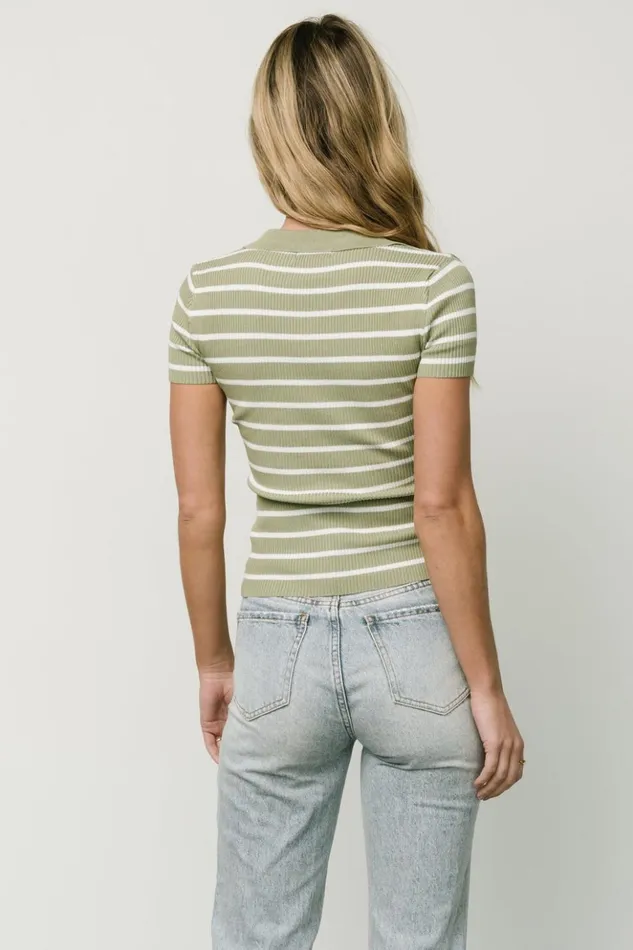 Baltic Born Blouses and Shirts Ryan Ribbed Knit Top Olive Stripe 8211 Women Baltic Born Blouses and Shirts Ryan Ribbed Knit Top Olive Stripe 8211 Women
