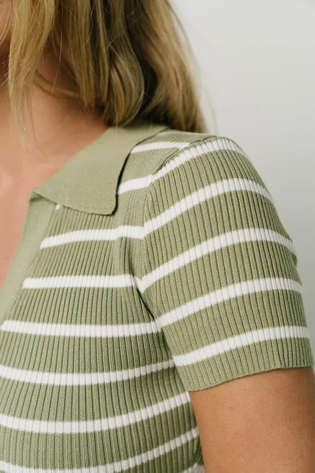 Baltic Born Blouses and Shirts Ryan Ribbed Knit Top Olive Stripe 8211 Women Baltic Born Blouses and Shirts Ryan Ribbed Knit Top Olive Stripe 8211 Women