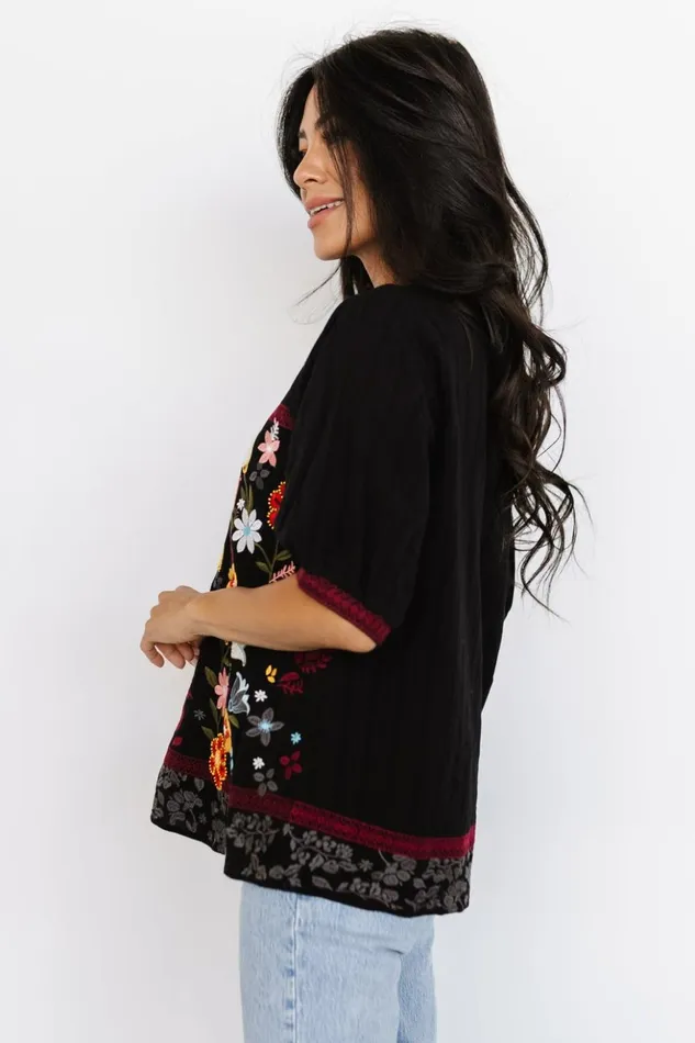 Baltic Born Blouses and Shirts Tara Embroidered Top Black Multi 8211 Women Baltic Born Blouses and Shirts Tara Embroidered Top Black Multi 8211 Women
