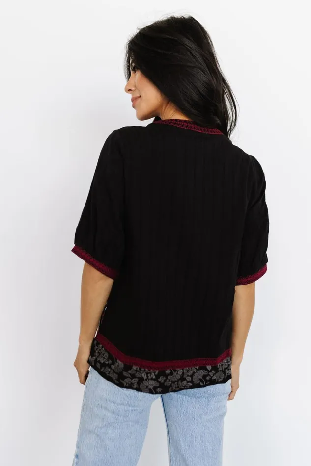 Baltic Born Blouses and Shirts Tara Embroidered Top Black Multi 8211 Women Baltic Born Blouses and Shirts Tara Embroidered Top Black Multi 8211 Women