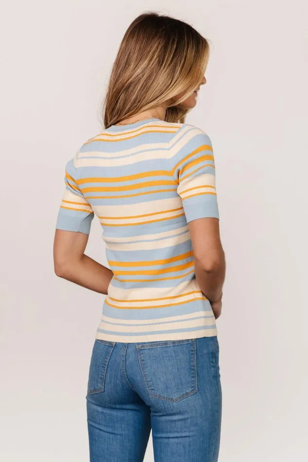Baltic Born Blouses and Shirts Teagan Striped Top Blue Orange 8211 Women Baltic Born Blouses and Shirts Teagan Striped Top Blue Orange 8211 Women