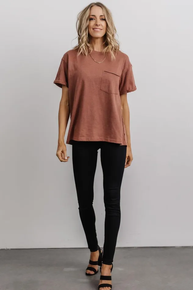 Baltic Born Blouses and Shirts Voss Vintage Tee Clay 8211 Women Baltic Born Blouses and Shirts Voss Vintage Tee Clay 8211 Women