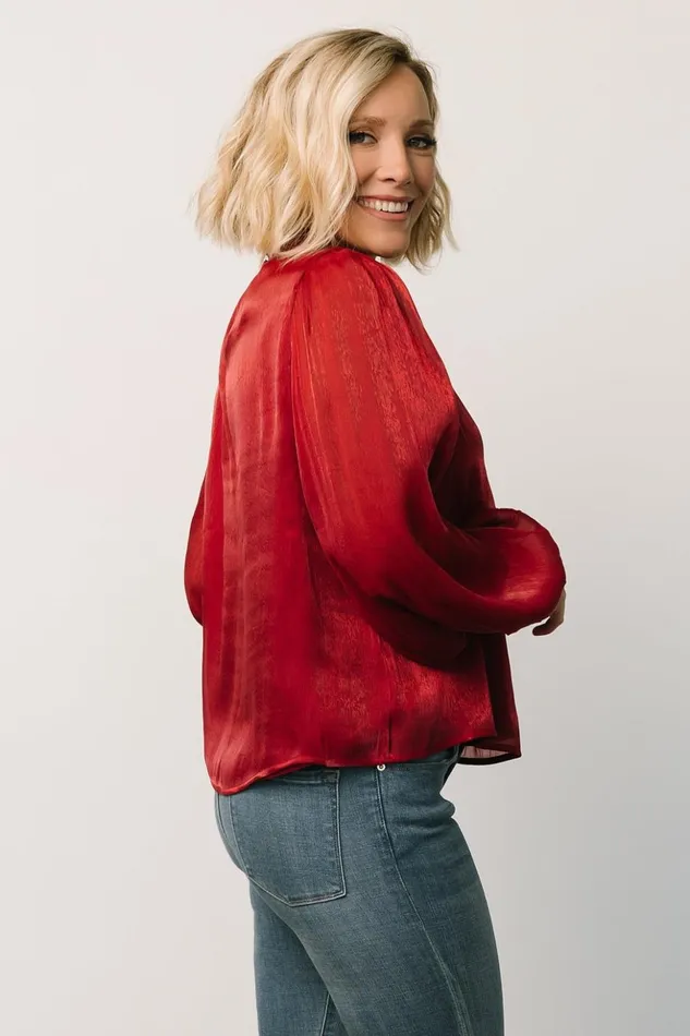 Baltic Born Blouses and Shirts Willa Shimmer Top Wine 8211 Women Baltic Born Blouses and Shirts Willa Shimmer Top Wine 8211 Women