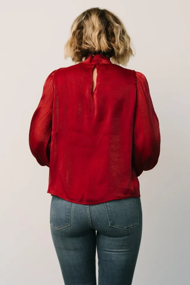 Baltic Born Blouses and Shirts Willa Shimmer Top Wine 8211 Women Baltic Born Blouses and Shirts Willa Shimmer Top Wine 8211 Women