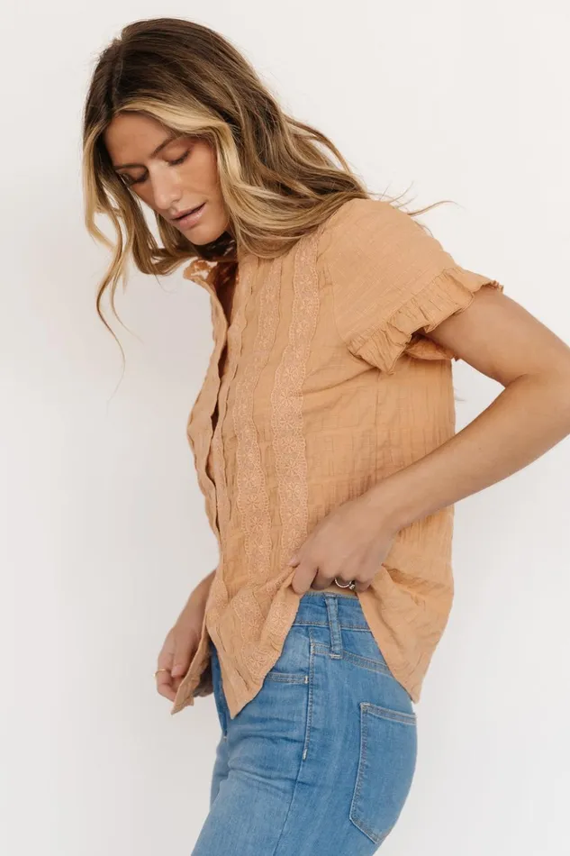 Baltic Born Blouses and Shirts Zara Lace Top Camel 8211 Women Baltic Born Blouses and Shirts Zara Lace Top Camel 8211 Women