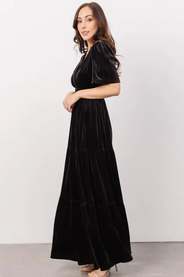 Baltic Born Bump Friendly Artemis Velvet Maxi Dress Black 8211 Women Baltic Born Bump Friendly Artemis Velvet Maxi Dress Black 8211 Women