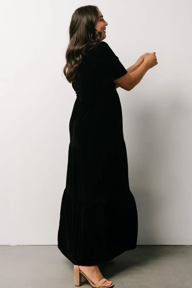 Baltic Born Bump Friendly Artemis Velvet Maxi Dress Black 8211 Women Baltic Born Bump Friendly Artemis Velvet Maxi Dress Black 8211 Women
