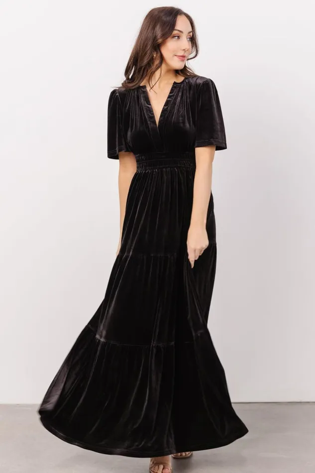 Baltic Born Bump Friendly Artemis Velvet Maxi Dress Black 8211 Women Baltic Born Bump Friendly Artemis Velvet Maxi Dress Black 8211 Women
