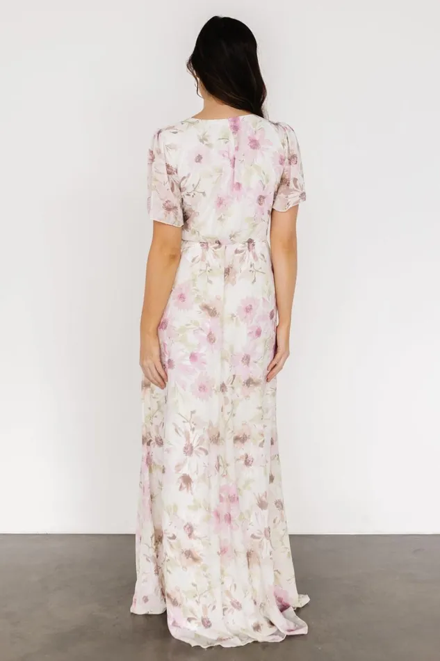 Baltic Born Bump Friendly Enya Maxi Dress White Lilac Floral 8211 Women Baltic Born Bump Friendly Enya Maxi Dress White Lilac Floral 8211 Women