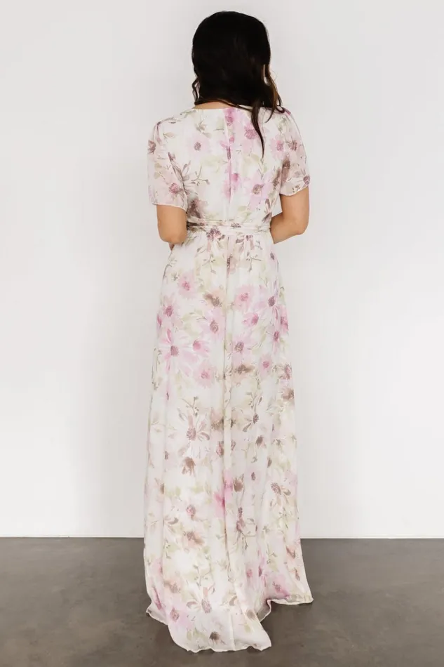 Baltic Born Bump Friendly Enya Maxi Dress White Lilac Floral 8211 Women Baltic Born Bump Friendly Enya Maxi Dress White Lilac Floral 8211 Women